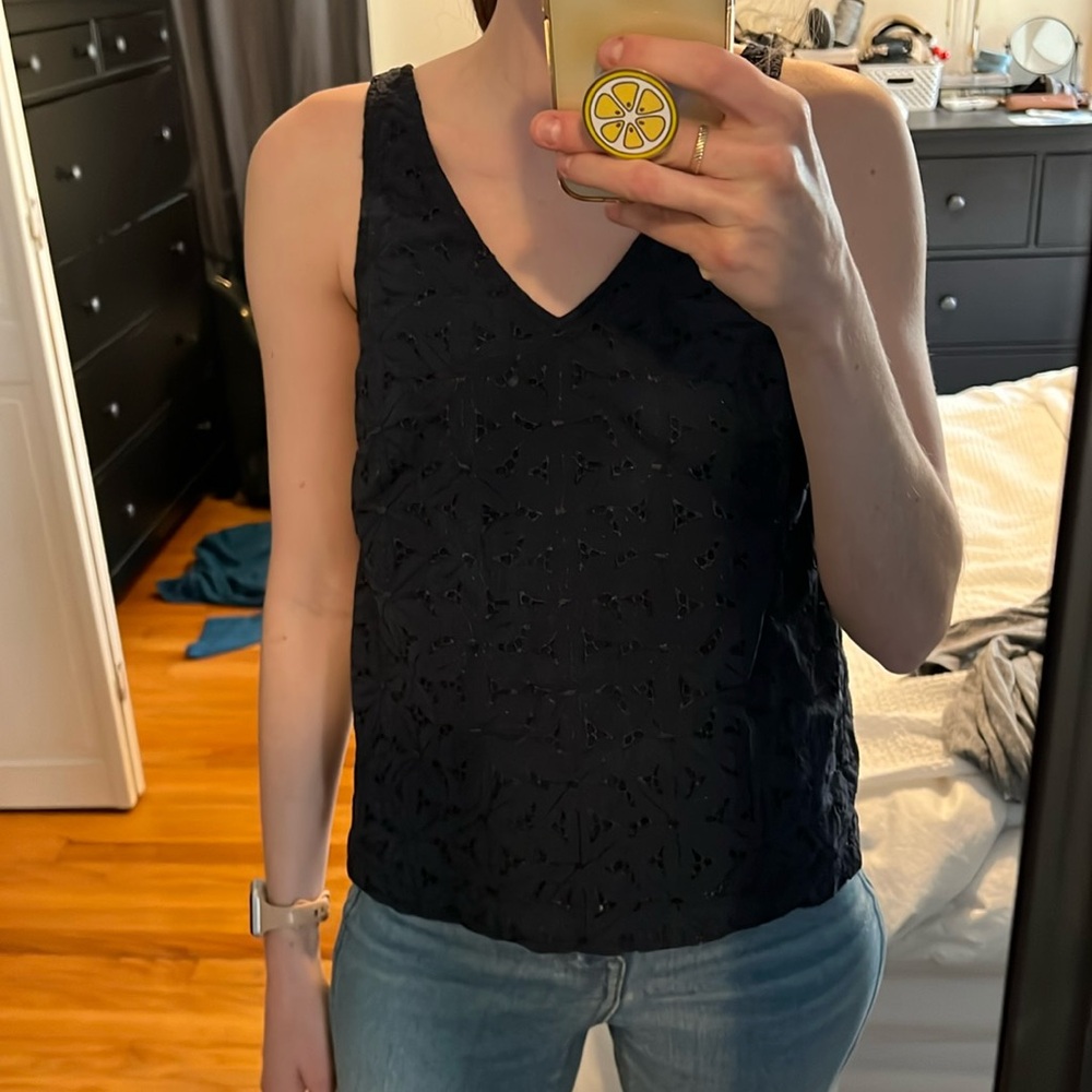 A new day target navy embroidered tank top XS *